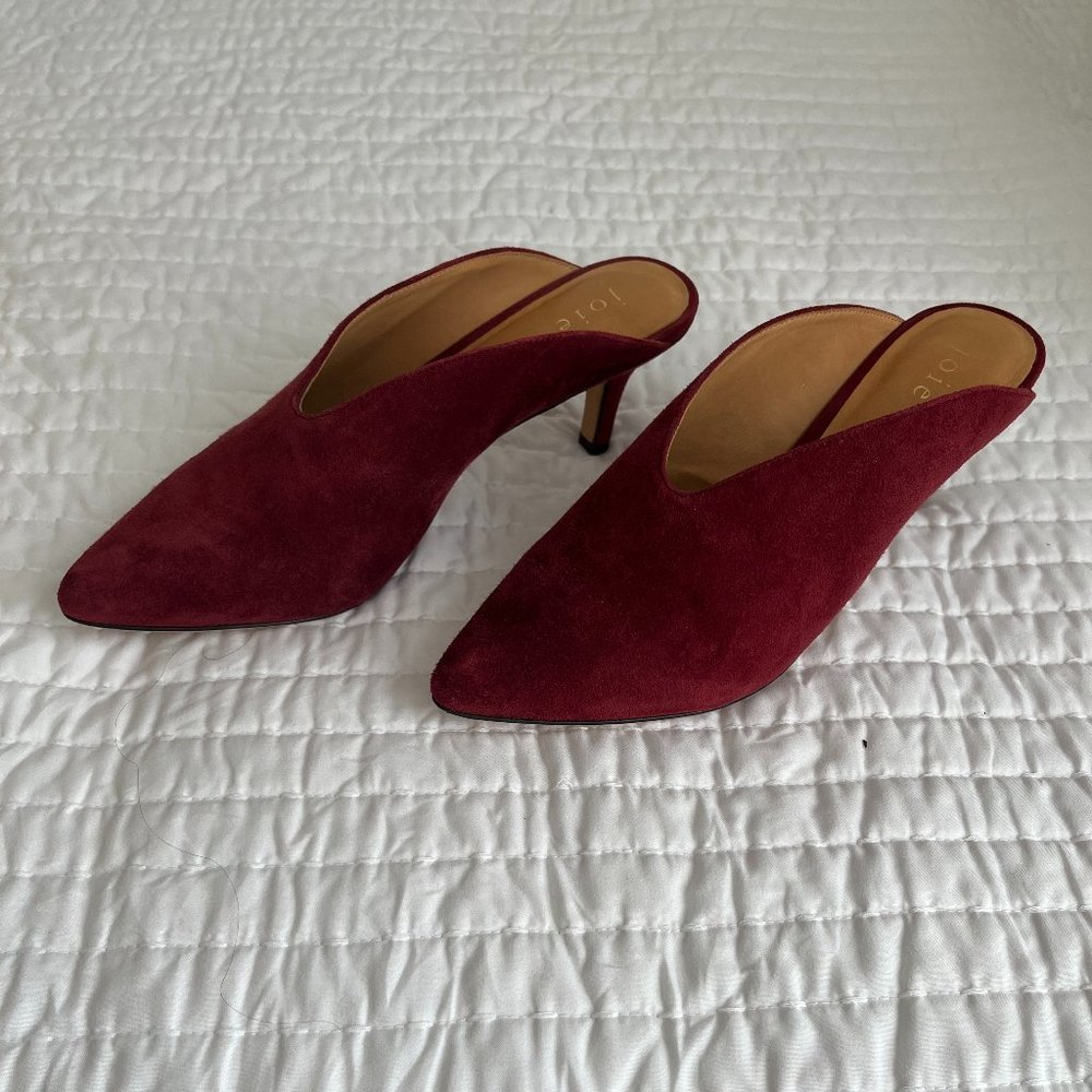 Joie suede kitten-heel mule